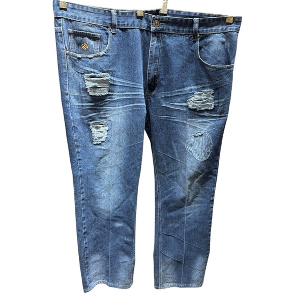 Vintage Rocawear “Street Legend ‘99” Distressed Jeans W46 Big & Tall Classic Fit - Picture 1 of 7